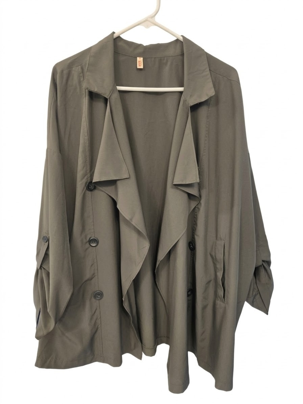 Women’s Olive Green Lightweight Blazer – Loose Fit